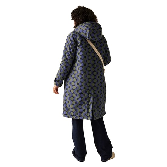 Regatta Waterdichte dames/dames Orla Kiely Floral lange jas (Blauw/Donkere Olijf) - Image 5