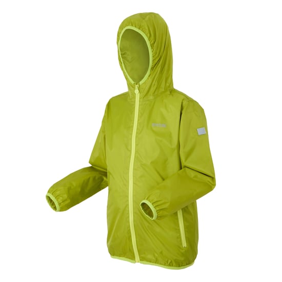 Regatta Groot Buitenshuis Kinderen/Kinderen Lever II Packaway Rain Jacket (Grenoble groen/wild lime) - Image 3