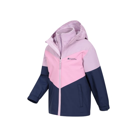 Mountain Warehouse Kinder/Kinder Lightning II 3 in 1 Waterdichte Jas (Donkerblauw/roze) - Image 4