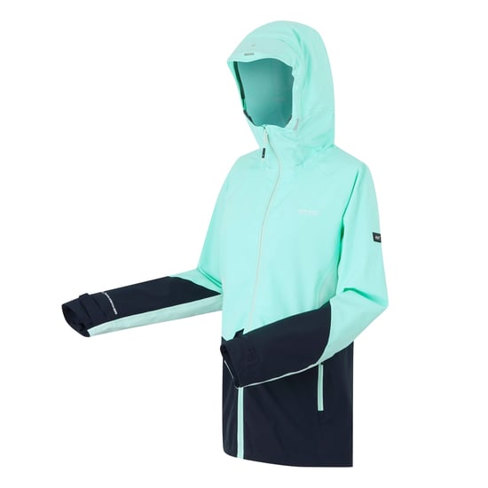 Regatta Dames/Dames Raddick III Waterdichte Jas (Aruba Blauw/Navy/Icy Morn) - Image 3
