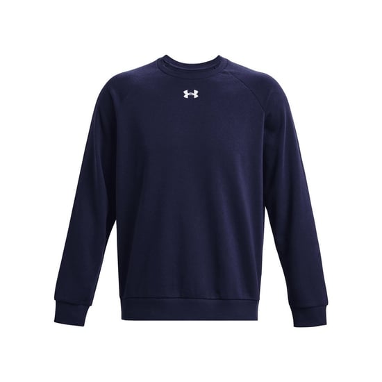 Under Armour Unisex Rival Fleece Crew Hals Sweatshirt voor volwassenen (Middernacht marine/wit) - Image 1
