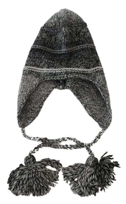 Balaclava Muts Wol Muts Grijze Pompon Muts - Image 5