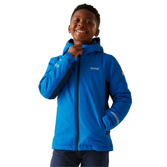 Regatta Hurdle geïsoleerde waterdichte jas voor kinderen (Snorkelblauw/Moonlight Denim) - Image 4
