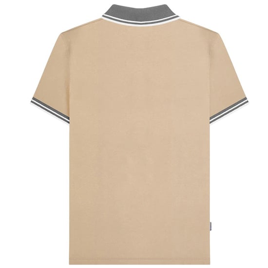Lambretta Heren Polo Shirt met Contrastafwerking (Steen/IJzer) - Image 2
