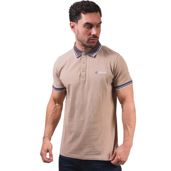 Lambretta Heren Polo Shirt met Contrastafwerking (Steen/IJzer) - Image 6