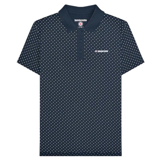 Lambretta Heren Polka Dot Big & Tall Polo Shirt (Marineblauw) - Image 1