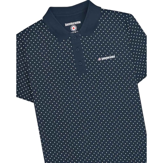 Lambretta Heren Polka Dot Big & Tall Polo Shirt (Marineblauw) - Image 3