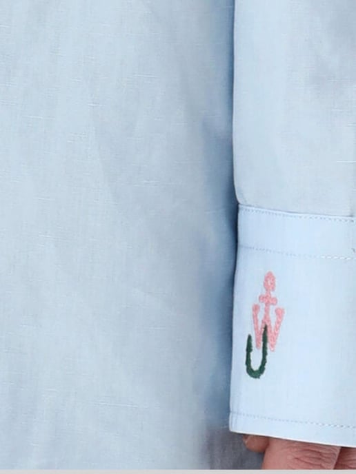Oversized Geborduurd Poplin Shirt - Image 3