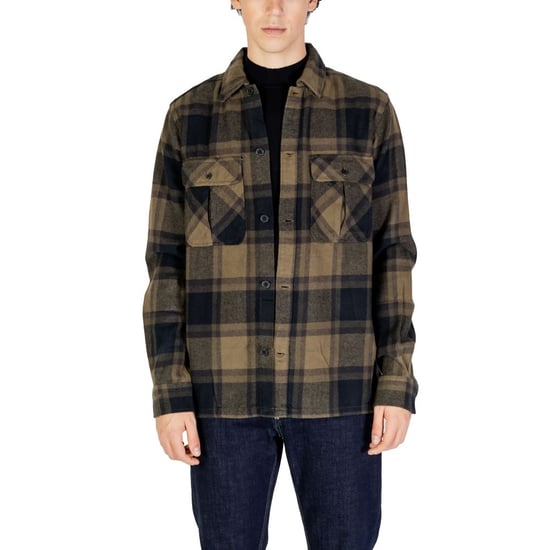 Flanellen Shirt Olijfzwart - Image 1