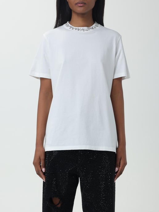 Kristallen decoratieve hals T-shirt - Image 1