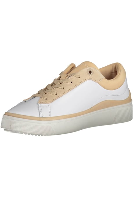Tommy Hilfiger Dames Elevated Leather Cupsole Sneakers - Wit & Roze - Image 3