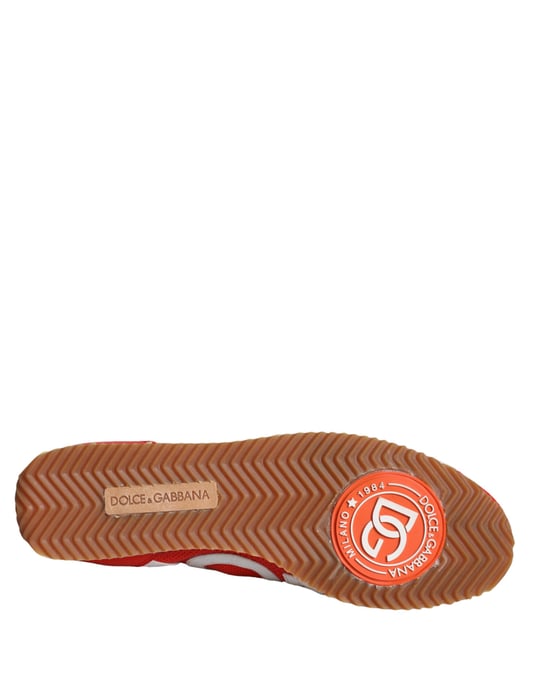 Dg Sneakers Rode Leren Casual Stijl - Image 6