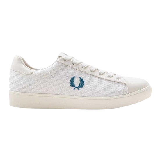 Fred Perry Heren Laurier Krans Logo Leren Trainers (Wit) - Image 1