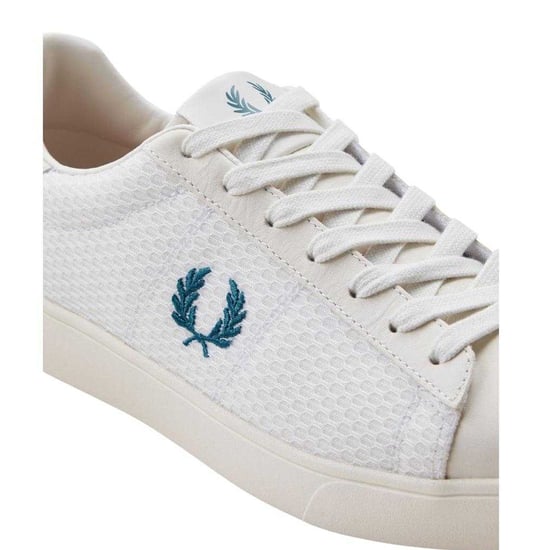 Fred Perry Heren Laurier Krans Logo Leren Trainers (Wit) - Image 4
