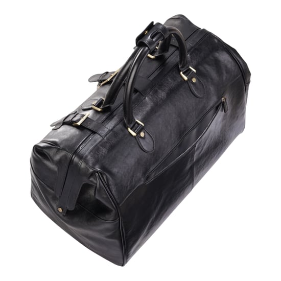 Echte leren zwarte reistas met vintage leren details - Windsor - Image 5