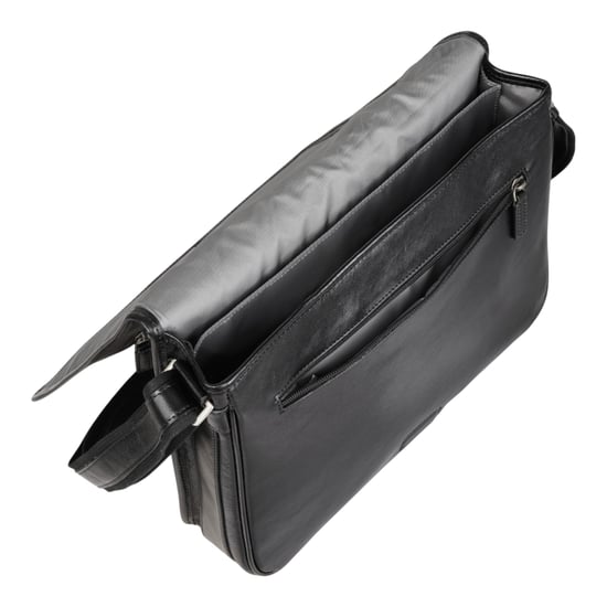 Echte leren zwarte laptoptas, reis- en werktas, schoudertas - Camden - Image 6