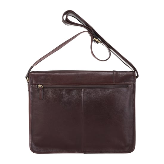 Echte leren bruine laptoptas met schoudertas - Astor - Image 4