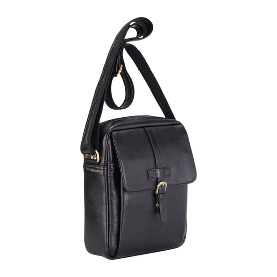 Echte leren zwarte vintage crossbody messenger reistas - Ashby - Image 3