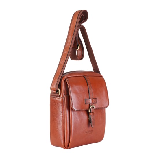 Echte leren vintage crossbody-messenger-reistas in bruin leer - Ashby - Image 3