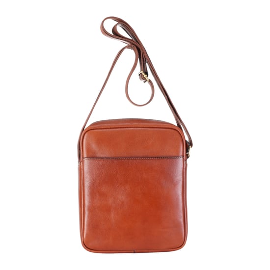 Echte leren vintage crossbody-messenger-reistas in bruin leer - Ashby - Image 6