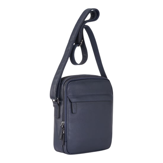 Echte leren marineblauwe vintage messenger crossbody reistas - Hawthrone - Image 3