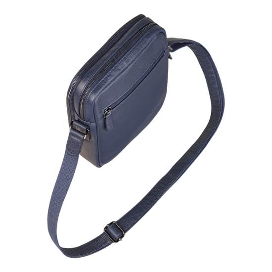 Echte leren marineblauwe vintage messenger crossbody reistas - Hawthrone - Image 5
