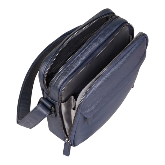 Echte leren marineblauwe vintage messenger crossbody reistas - Hawthrone - Image 6