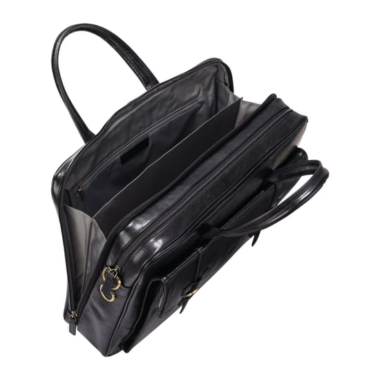 Echte leren laptoptas in zwart, met schoudertas van Satchel Messenger - Belmont - Image 6