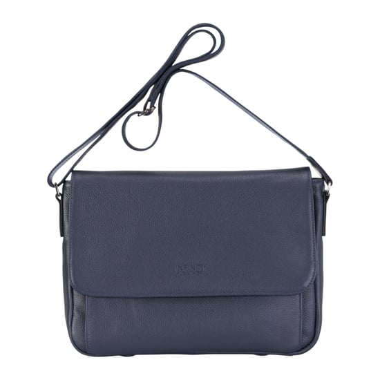 Echte leren marineblauwe laptoptas, reistas, messengertas - Camden - Image 1