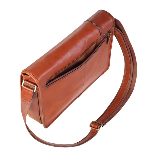 Echte leren bruine laptoptas met schoudertas - Astor - Image 3