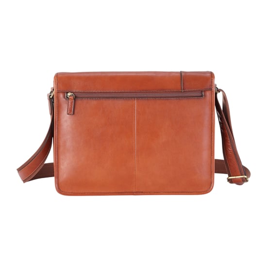 Echte leren bruine laptoptas met schoudertas - Astor - Image 4
