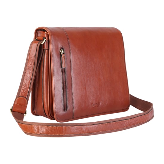Echte leren bruine laptoptas met schoudertas - Astor - Image 6