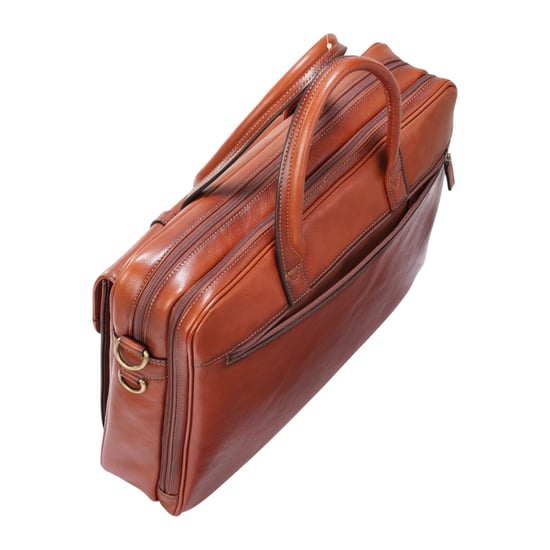 Echte leren laptoptas in bruin leer, schoudertas van Satchel Messenger - Belmont - Image 4