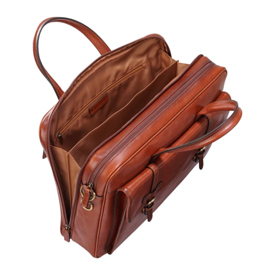 Echte leren laptoptas in bruin leer, schoudertas van Satchel Messenger - Belmont - Image 5