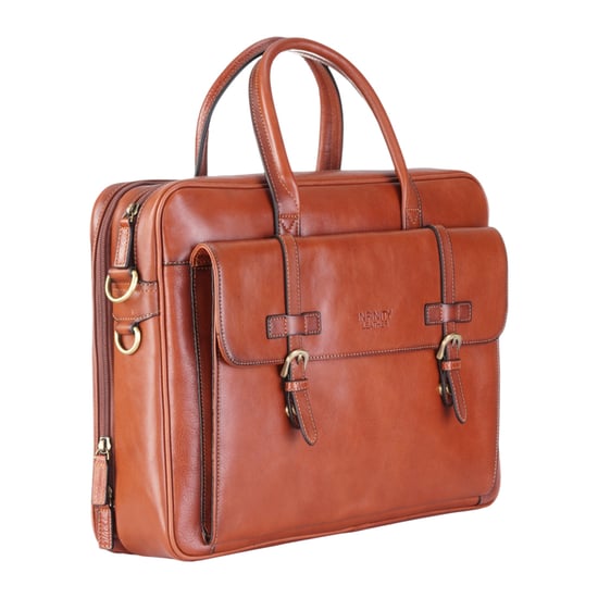Echte leren laptoptas in bruin leer, schoudertas van Satchel Messenger - Belmont - Image 6