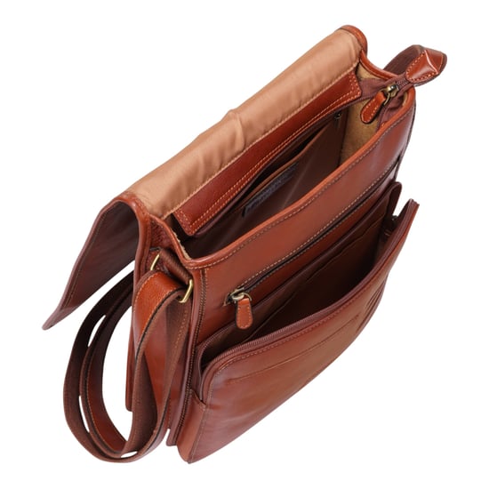 Vintage leren schoudertas in bruin leer, crossbody tas voor op reis - Ranger - Image 5