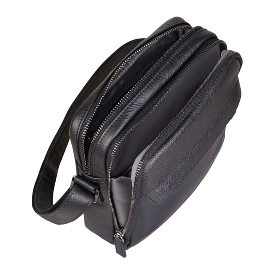 Echte leren zwarte vintage messenger crossbody reistas - Hawthrone - Image 6