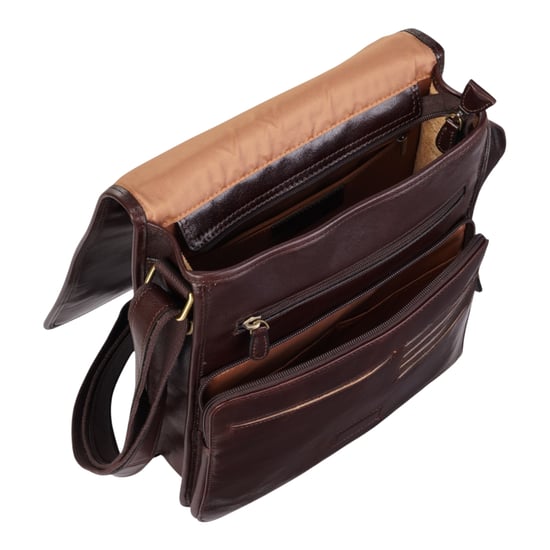 Vintage leren bruine messenger schoudertas crossbody reistas - Ranger - Image 6