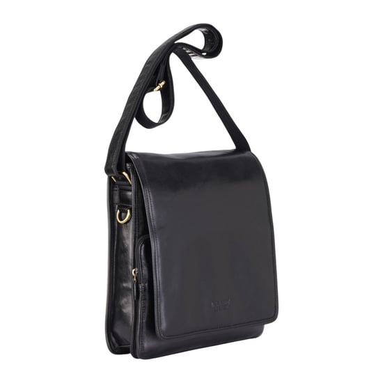 Vintage zwarte leren messenger schoudertas crossbody reistas - Ranger - Image 3