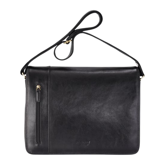 Echte leren zwarte laptoptas met schoudertas - Astor - Image 1