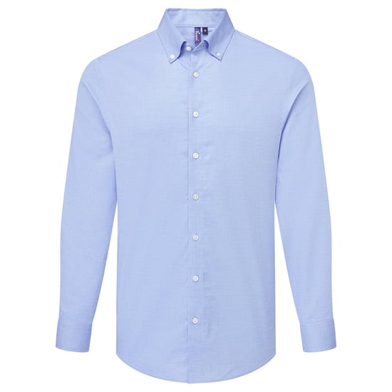 Premier Heren Supreme Oxford Formeel Overhemd Met Lange Mouwen (Blauw Oxford) - Image 1