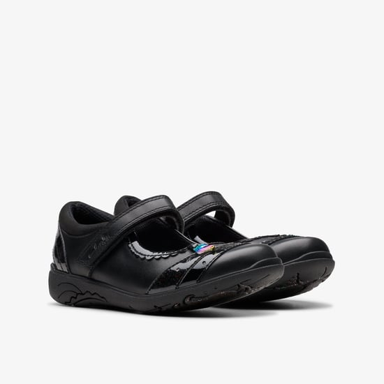 Relda Spark Kinderen Zwarte Leren Schoenen - Image 4