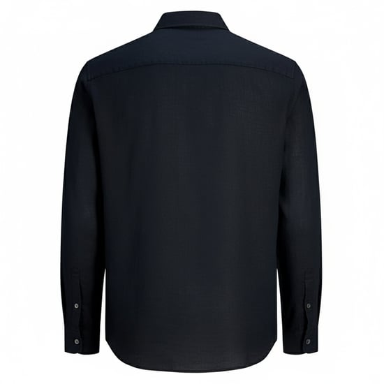 Jack And Jones Heren Linnen Overhemd (Zwart) - Image 2