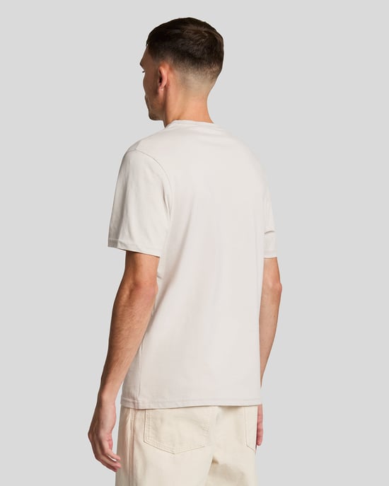 Lyle & Scott katoenen T-shirt met ronde hals - zand - Image 3