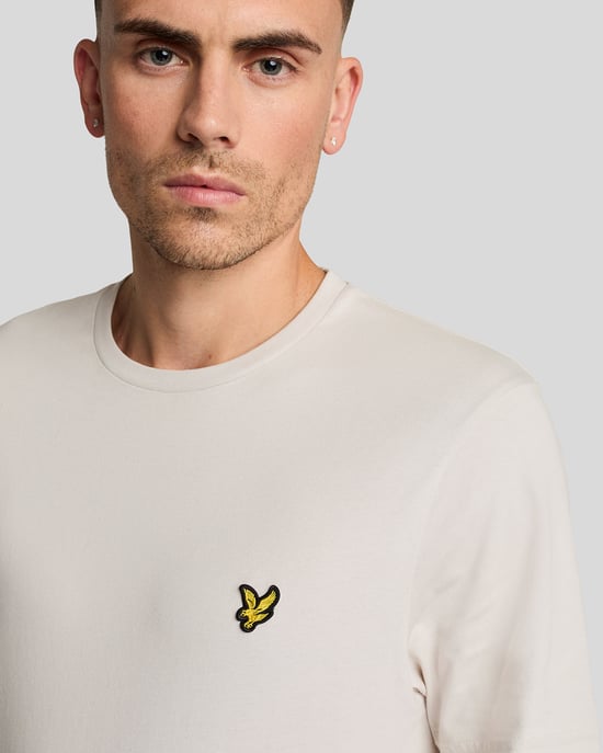 Lyle & Scott katoenen T-shirt met ronde hals - zand - Image 4