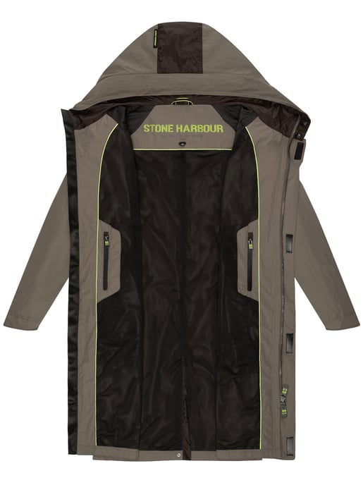 Stone Harbour heren regenjas Zafaar met lange pasvorm en waterafstotend design - Image 5
