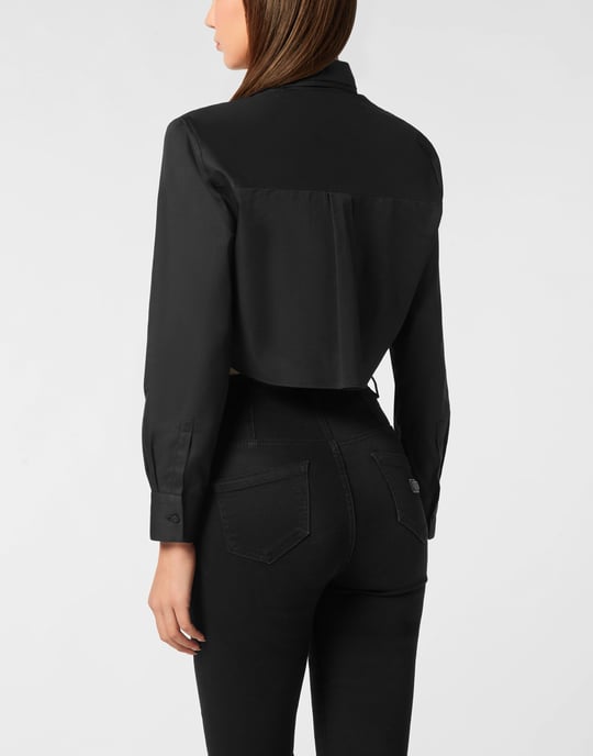 Cropped Double Collar Shirt Plein Deluxe - Image 4