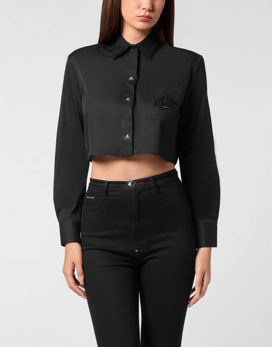 Cropped Double Collar Shirt Plein Deluxe - Image 5
