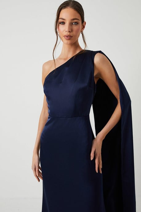 Drape Shoulder Detail Bridesmaids Dress - Image 2