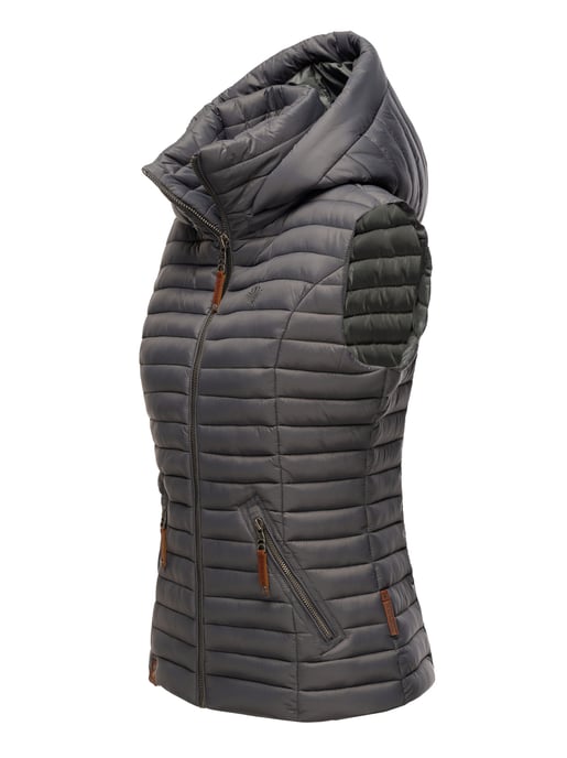 Navahoo Dames Gewatteerde Bodywarmer Shadaa – Lichte Weste met Afneembare Capuchon - Image 3